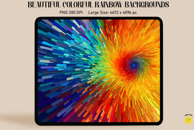 Colorful Rainbow Burst Backgrounds