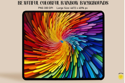 Colorful Rainbow Burst Backgrounds