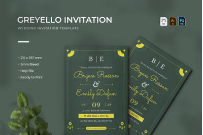 Greyello - Wedding Invitation