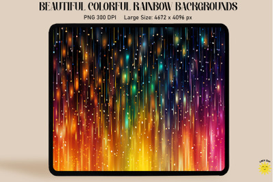 Colorful Rainbow Rain Backgrounds