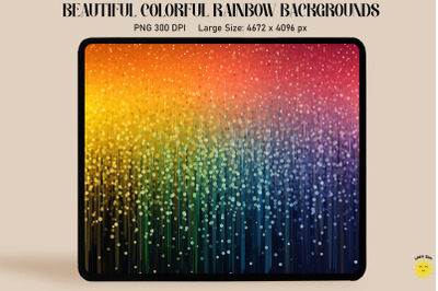 Colorful Rainbow Rain Backgrounds