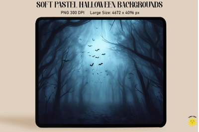 Foggy And Spooky Forest Pastel Halloween