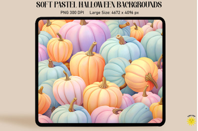 Pastel Colorful Pumpkins Halloween