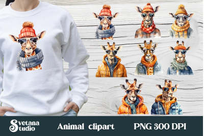 Giraffe clipart PNG, animal clipart PNG design