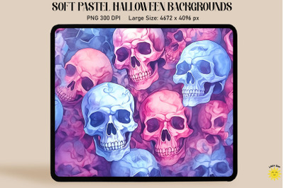 Pastel Spookyskulls Halloween Background