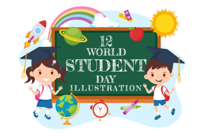 12 World Students Day Illustration