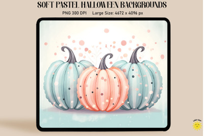 Pastel Colorful Pumpkins Halloween