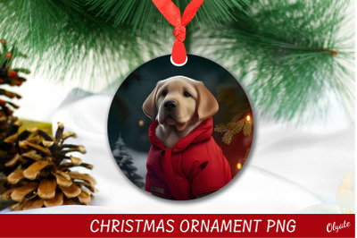 3D Dog Christmas Ornament. 3D Dog Sublimation. Doc PNG