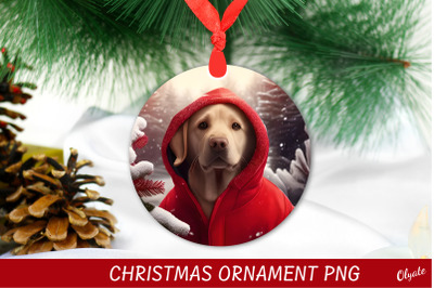 3D Dog Sign PNG. Dog  Christmas Ornament Sublimation
