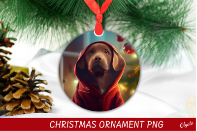 Dog Ornament Sublimation. labrador Retriever PNG. Ornament
