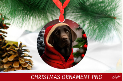 Dog Ornament Christmas Sign. labrador Retriever Sublimation