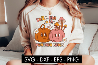 Take Me To The Pumpkin Patch SVG Cut File PNG