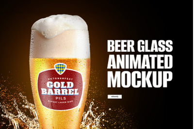 Beer Glass Animated Mockup