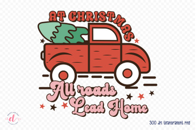 Retro Christmas PNG Sublimation Design