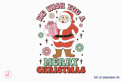 We Wish You a Merry Christmas Retro PNG