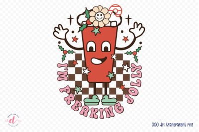 I&#039;m Freaking Jolly - Retro Christmas PNG