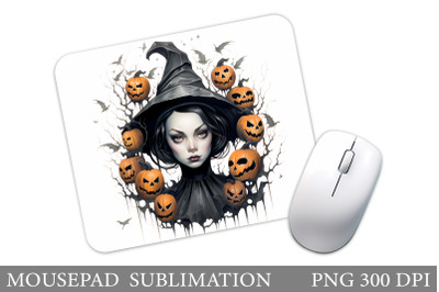 Witch Mouse Pad Sublimation. Halloween Mouse Pad Design