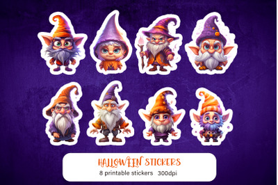 Cute cartoon sticker Halloween gnome sticker PNG