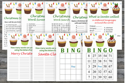Christmas party games bundle,Christmas cake Printable christmas game