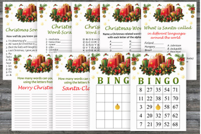 Christmas party game bundle,Christmas present Printable christmas game