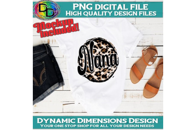 Leopard Nana Png Sublimation Design Download, Leopard Cheetah Nana Png