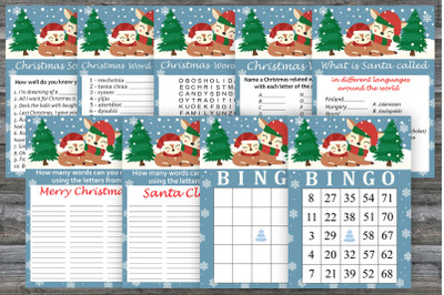 Christmas party games bundle,Christmas deers Printable christmas game