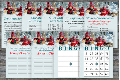 Christmas party games bundle,Christmas gnomes Printable christmas game