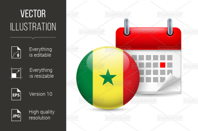 Icon of National Day in Senegal