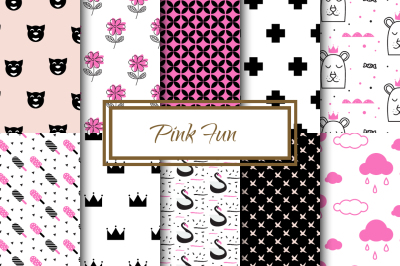Pink fun patterns for cute girls