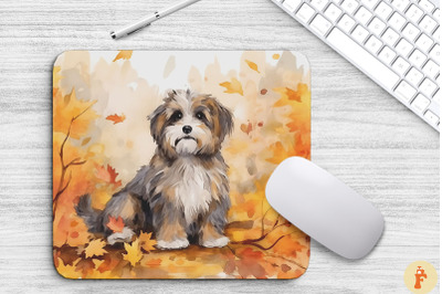 Cute Havanese And Autumn Mouse Pad