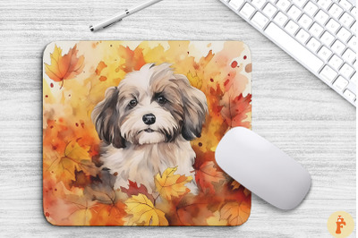 Cute Havanese And Autumn Mouse Pad