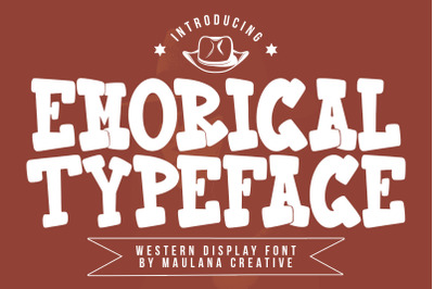 Emorical Typeface Western Display Font
