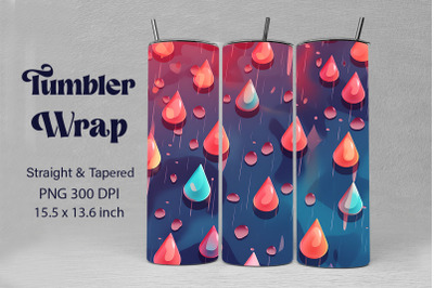 Colorful Raindrops Falling Backgrounds