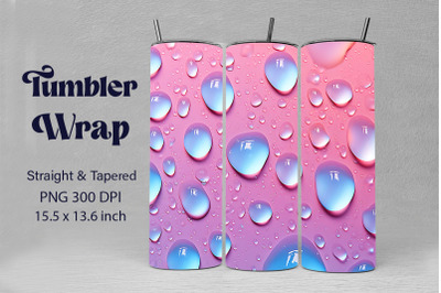 Pretty Water Drops On Pastel Background