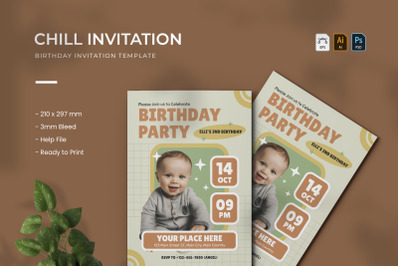 Chill - Birthday Invitation