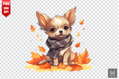 Autumn Chihuahua Dog Clipart