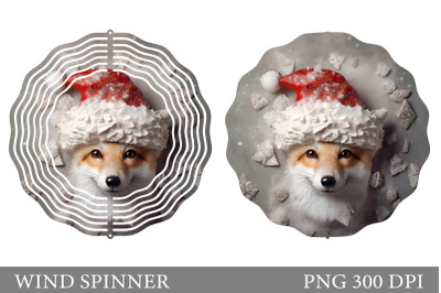 Christmas Fox Wind Spinner. Winter Fox Wind Spinner Design