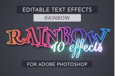 10 Rainbow Raster Text Effects