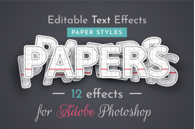 12 Paper Raster Text Effects