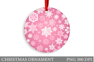 Snowflakes Ornament Sublimation. Christmas Ornament Design