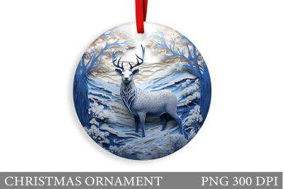 Reindeer Christmas Ornament. Winter Christmas Ornament