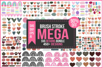Brush Stroke Mega Svg Designs Bundle