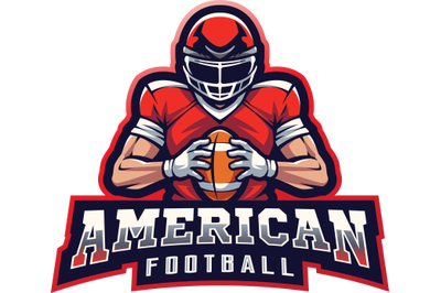 American football esport mascot logo design