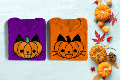 Halloween Pumpkin Kitty | SVG | PNG | DXF | EPS