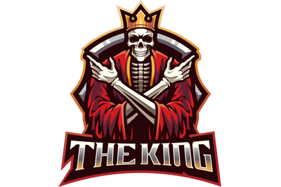 Skull king esport mascot logo