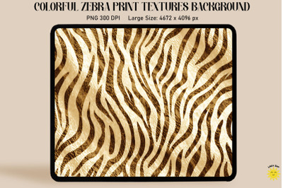 Glitter Beige Zebra Print Backgrounds