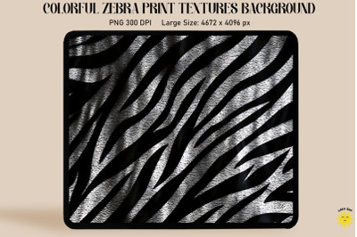 Glitter Black Zebra Print Backgrounds