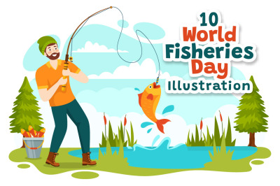 10 World Fisheries Day Illustration