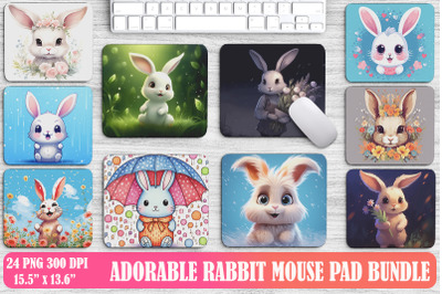 Adorable Rabbit Mouse Pad Design