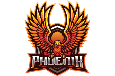 Phoenix esport mascot logo design